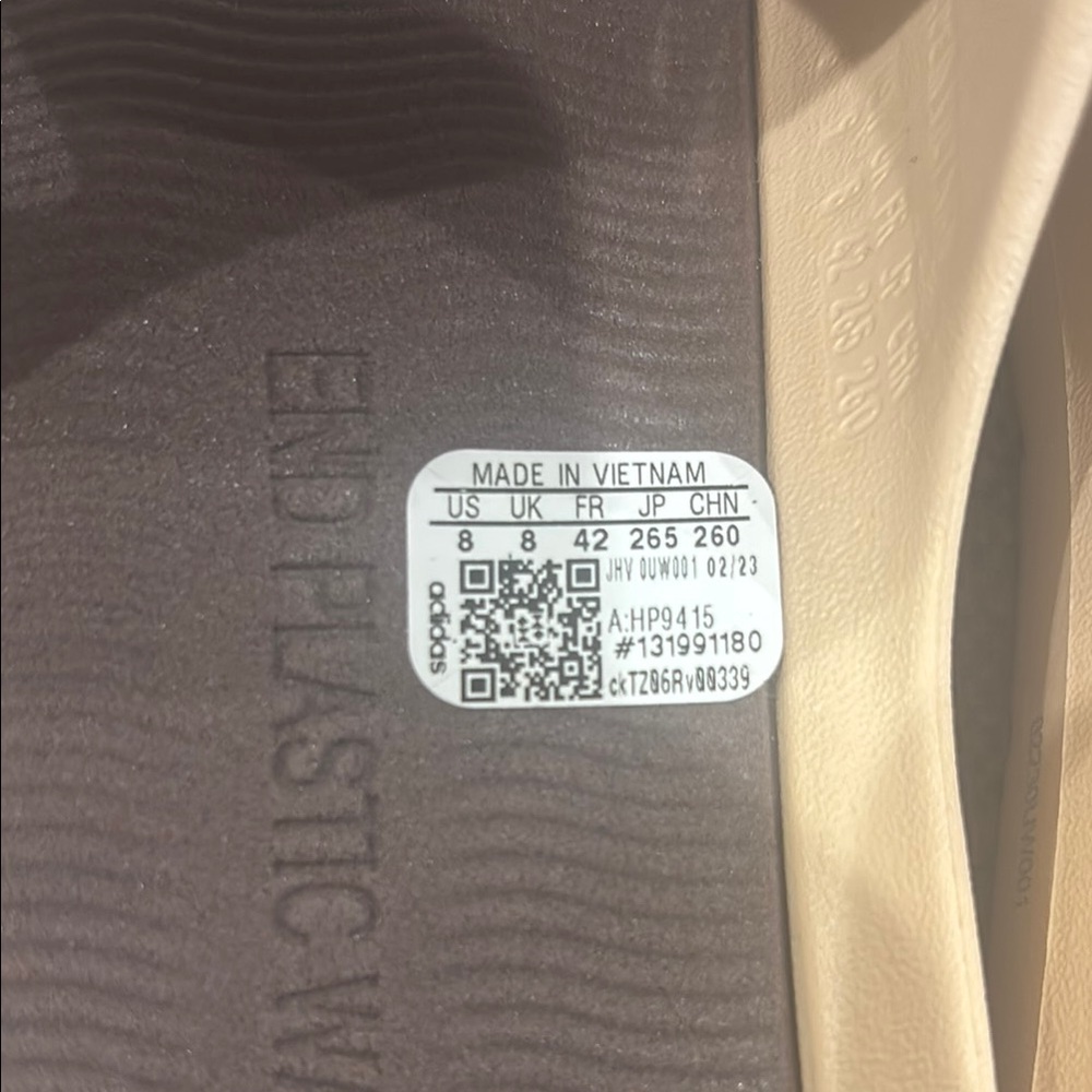 Adidas Beige Slide Sandals - Picture 4 of 5